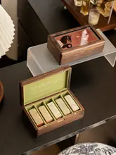 ブラックウォールナット製 印章収納ボックス【オフィス用・大容量・高品質】