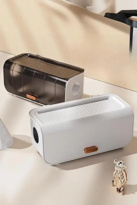デスクトップ用電源タップ収納ボックス【電源コード・充電器・ケーブル整理用】