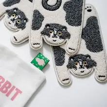 RUOYUSTUDIO オリジナルデザインの可愛い猫柄布製コースター