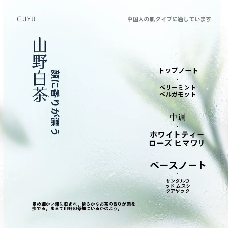 GUYUグーユー 洗顔フォーム 男女兼用 毛穴ケア 皮脂汚れ きめ細やかな泡 整肌 ブルー