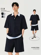 したポロシャツとショートパンツのセットアップ【夏用・カジュアル・メンズ】（セットアップ対応）