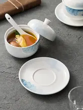 燕窝蒸し器【陶器製・蓋付き・家庭用・スチームボウル】