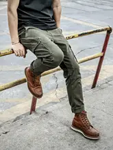 TickTock メンズ ストレッチ工装パンツ【スリムフィット・ウォッシュ加工・多ポケット・厚手・束脚デザイン】