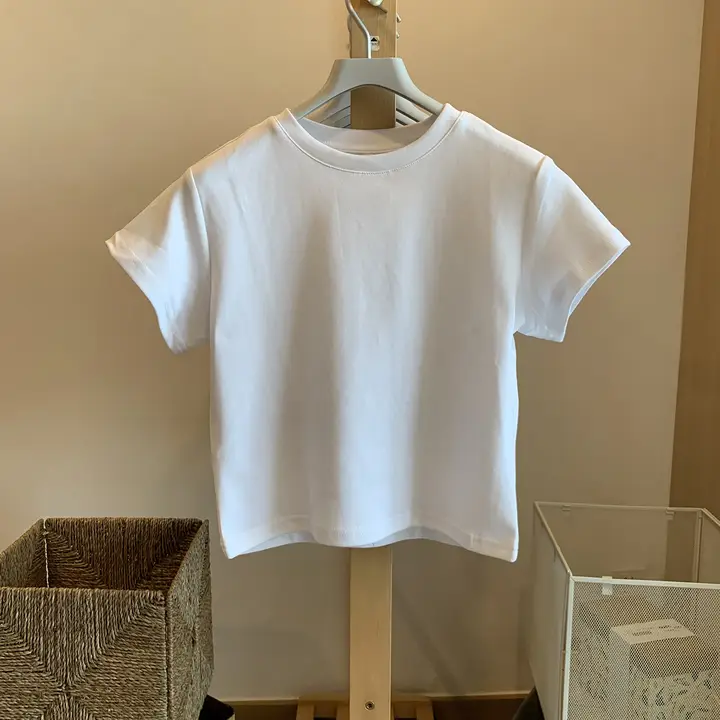 アメリカンレトロ タイトフィット 半袖Tシャツ【女性用・夏季・ショート丈・スリムフィット】