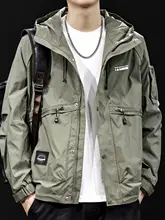 防風フード付き工装ジャケット【春秋用・厚手・大きいサイズ】