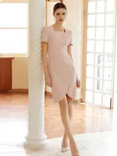 洗練されたデザイン！女性用フィット感のあるワンピース【スリムシルエット・ビジネスカジュアル】