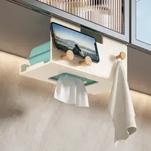 洗面器下用収納ボックス【吊り下げ式・トイレ用・ティッシュホルダー】