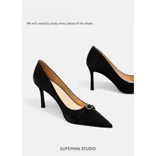 快適な履き心地！シンプルデザインのハイヒール【女性用・カジュアル・ポイントトゥ】