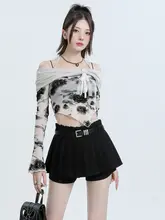黒のハイウエストショートスカート【プリーツ・女性用・秋冬用】