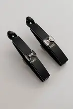 小型 黒色ポニーテールクリップ【8cm・バナナクリップ・縦型・後頭部用】