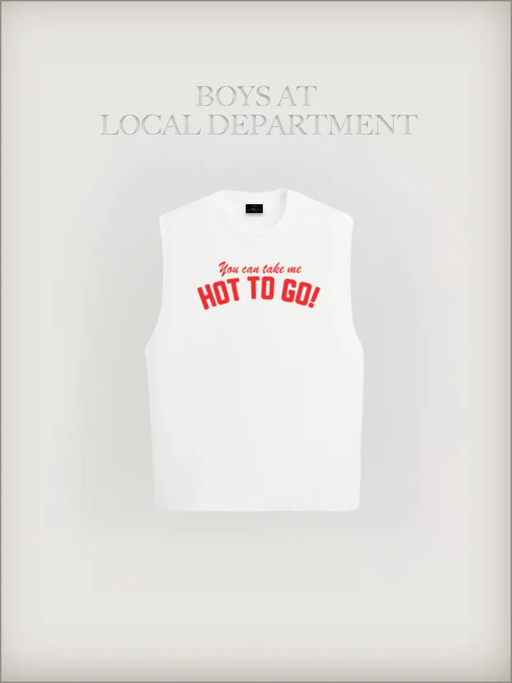 オリジナルデザインのノースリーブTシャツ【コットン製・ゆったりサイズ・カジュアル】