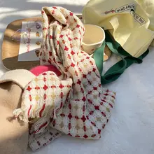 秋冬用おしゃれ小さめマフラー【可愛いデザイン・保温性・学生向け】
