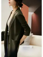 笑涵阁 ウールニットジャケット【洗濯機対応・スーツスタイル・シルエット効果】