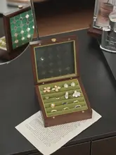 ジュエリーボックス 天然木 コンパクト 大容量 レディース ピアス 指輪 アクセサリー 収納 整理整頓 携帯用