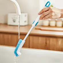 長柄カップ洗浄ブラシ【フラットデザイン・隅まで洗える】