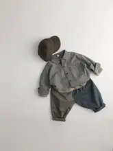 シャツジャケット キッズ ボーイズ ガールズ コットンリネン ストライプ くすみカラー おしゃれ トレンド 春 秋