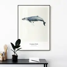 北欧風モノクロートリプティックアート【魚・海洋生物・インテリア装飾用】