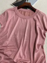 桑蚕丝製 丸首短袖Tシャツ【快適・通気性・ストレッチ】