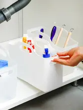 持ち運び便利なバスルーム用収納バスケット【洗面用品・お風呂用・衛生的】
