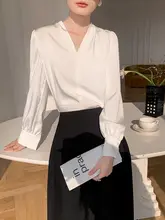 高級感ある極上の柔らかさの通勤用シフォンシャツ＆スカート【フィット・フレンチスタイル・夏用】（セットアップ対応）