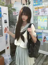 水色のセーラー服【薄荷風・夏用・JK制服】（セットアップ対応）
