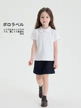 Tシャツ キッズ ガールズ 半袖 ポロ襟 着回し おしゃれ 韓流 夏