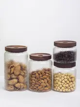 ハンマー仕上げのガラス密閉容器【食品級・茶葉・コーヒー豆・ナッツ・穀物保存用】