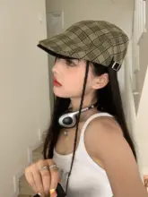 カジュアルなチェック柄キャップ【ユニセックス・夏用・クラシックデザイン】