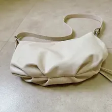 第一層植物タンニンなめし牛革ビッグクラウドバッグ