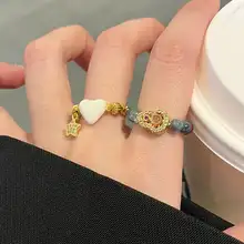 碧玺ハスの花モチーフリング【女性用・高級感・弾力性】