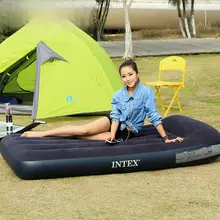 INTEX 折りたたみ式エアベッド【シングル・ダブル・屋内外兼用・携帯可能】