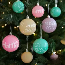 カラフルプラスチッククリスマスボール【マット仕上げ・装飾用吊り球・クリスマスツリー用】（セットアップ対応）