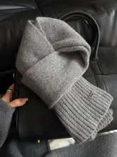 極上の柔らかさ！100%羊毛製ニットスカーフ【秋冬用・男女兼用・カジュアル】