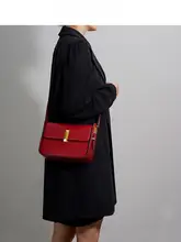 秋冬用 大人のシンプルな肩掛け  小さめバッグ【本革・通勤・マルチカラー】