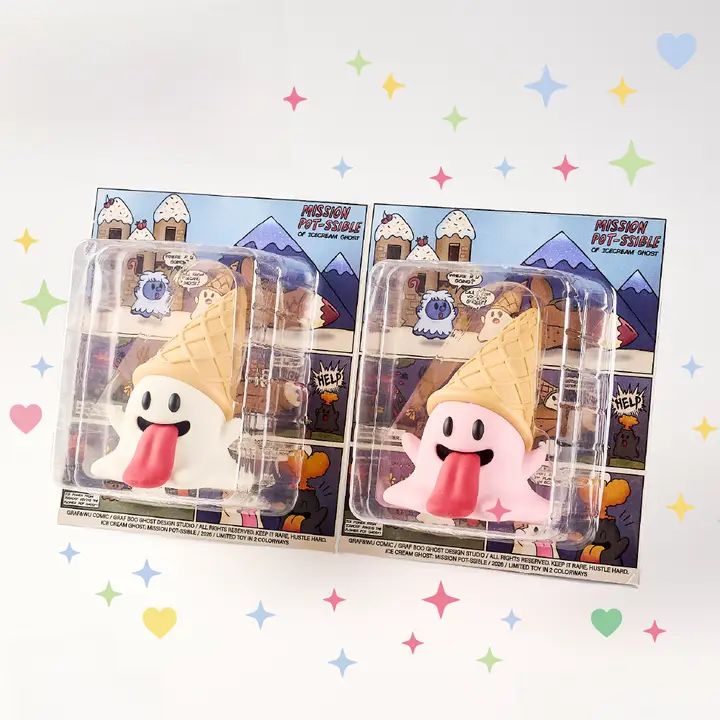 かわいい鬼デザインのレトロコレクションおもちゃ【アイスクリーム・ソフトラバー製】