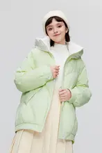 シンプルなデザインの短袖ダウンジャケット【軽量・環境に優しい・女性用】