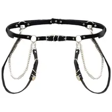 ウエストチェーン ベルト サスペンダー レディース レザー ロリータ パンク ゴシック 装飾パーツ