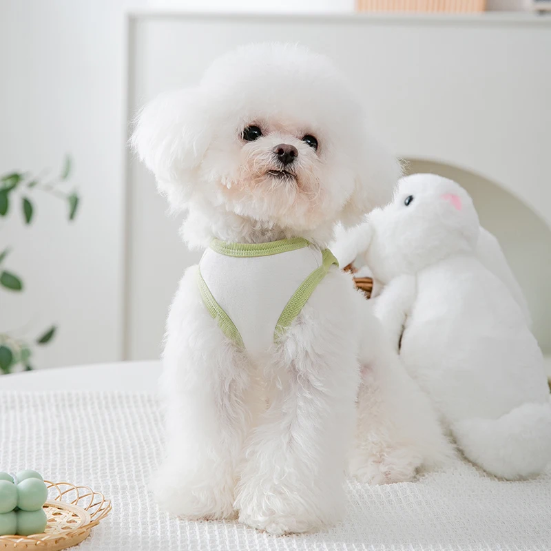 hipidog ピンクボーダー犬用ベスト：春夏季小型犬向けの通気性と快適性を実現