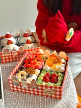 ケーキボックス 4連 天地箱 スイーツ ムース 大福 クリスマス 製菓用
