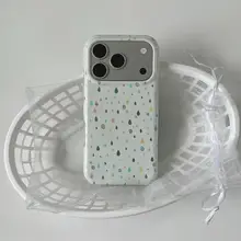 夏にぴったりなカラフル雨滴デザインのiPhoneケース【可愛い・衝撃吸収・Apple対応】