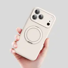 ADDTHIS iPhone用 液態シリコンケース【回転スタンド・ショルダーストラップ付・シンプルデザイン・全包】