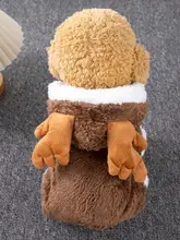 秋冬用 クリスマスデザインの保温性に優れた犬用のフリース衣装【小型犬・猫用・四足タイプ】