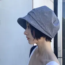 ユニセックス 8角帽【春夏用・レトロデザイン・小顔効果・シンプルコーデ】