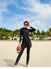 長袖ダイビングスーツ【女性用・分体・スタイルアップ・日焼け防止・カップル向け・男性用もあり】