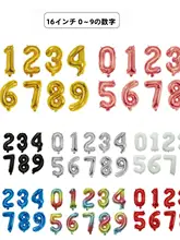 数字アルミ風船【0から9までの多彩なカラー・誕生日や記念日、アウトドア撮影用】