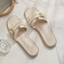 美しい羊皮製フラットサンダル【ドレスと合わせやすい・夏用・女性用】