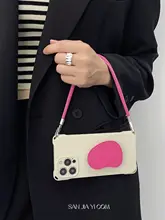 シンプルでスタイリッシュなストラップ付きスマホケース【衝撃吸収・スタンド機能付き・iPhone  ・Huawei・Xiaomi対応】