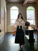 学院風ブラックショートスーツジャケットとプリーツスカート（セットアップ対応）