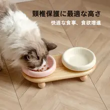 猫用陶器食器【ダブルボウル・首をサポート】