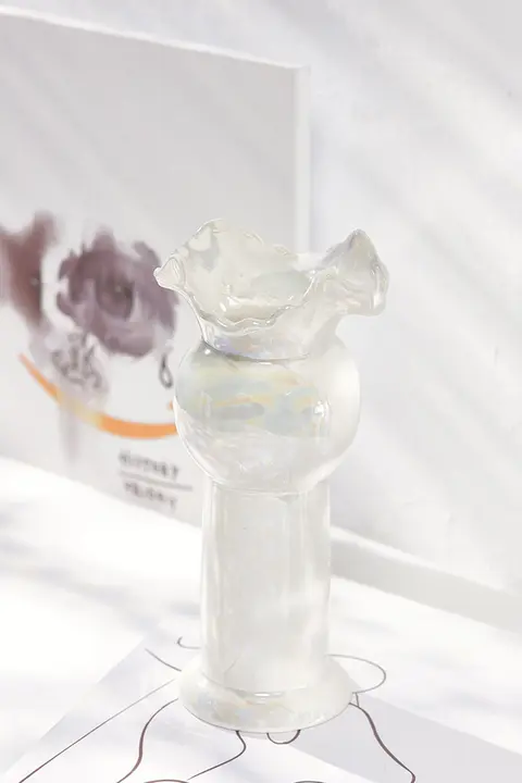 Tlife フェザー 陶器製ドライフラワー花瓶【モダンインテリア・リビング装飾用】